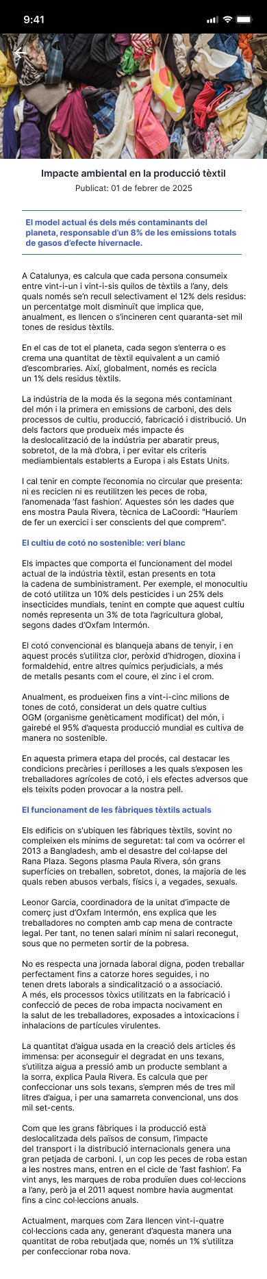 Education Article UI